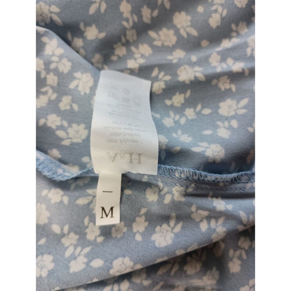 New A & H Women's Blue Dress White Floral Print Sz. M - Picture 6 of 6